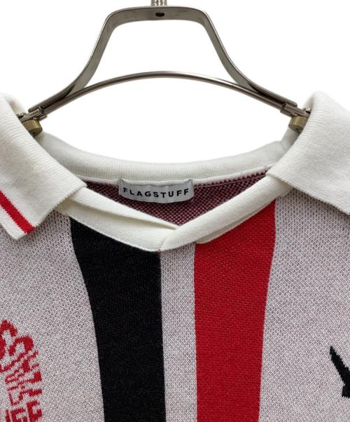 flagstuff（フラグスタフ）flagstuff (フラグスタフ) 半袖ポロニット グレー サイズ:Mの古着・服飾アイテム