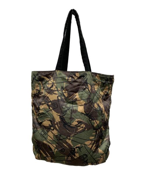 Hysteric Glamour（ヒステリックグラマー）Hysteric Glamour (ヒステリックグラマー) リバーシブルトートバッグ ブラック×オリーブの古着・服飾アイテム