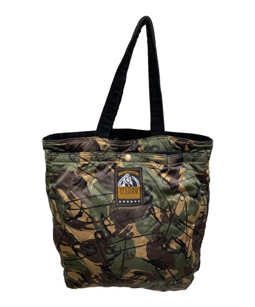 Hysteric Glamour（ヒステリックグラマー）Hysteric Glamour (ヒステリックグラマー) リバーシブルトートバッグ ブラック×オリーブの古着・服飾アイテム