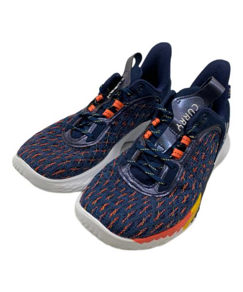 UNDER ARMOUR（アンダーアーマー）UNDER ARMOUR (アンダーアーマー) バスケットボールシューズ ネイビー×オレンジ サイズ:26の古着・服飾アイテム