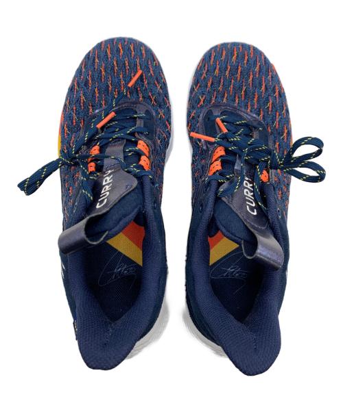 UNDER ARMOUR（アンダーアーマー）UNDER ARMOUR (アンダーアーマー) バスケットボールシューズ ネイビー×オレンジ サイズ:26の古着・服飾アイテム
