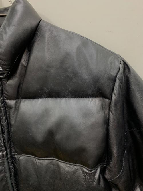 Schott（ショット）Schott (ショット) レザーダウンジャケット ブラック サイズ:40の古着・服飾アイテム