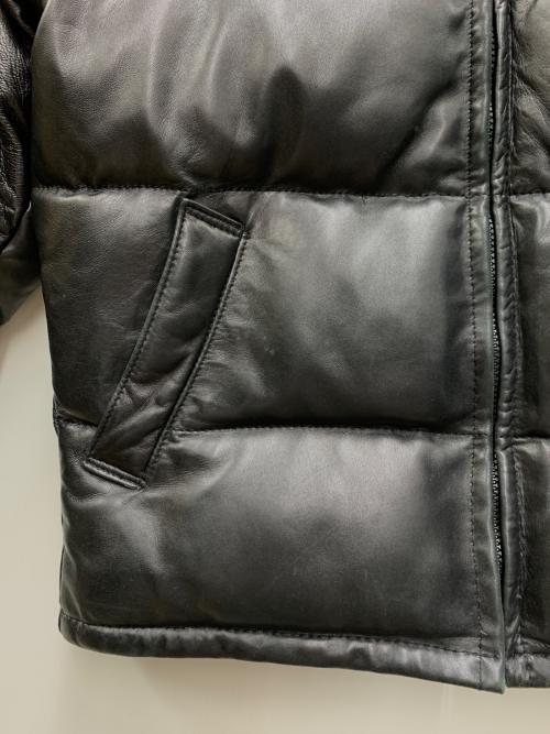 Schott（ショット）Schott (ショット) レザーダウンジャケット ブラック サイズ:40の古着・服飾アイテム