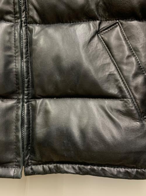 Schott（ショット）Schott (ショット) レザーダウンジャケット ブラック サイズ:40の古着・服飾アイテム