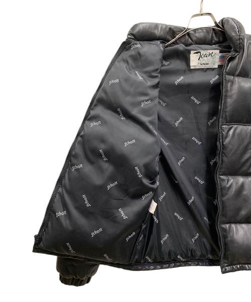 Schott（ショット）Schott (ショット) レザーダウンジャケット ブラック サイズ:40の古着・服飾アイテム