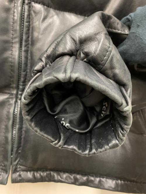 Schott（ショット）Schott (ショット) レザーダウンジャケット ブラック サイズ:40の古着・服飾アイテム