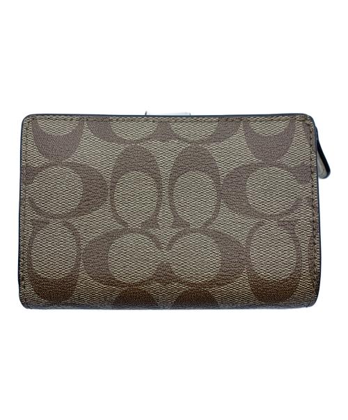 COACH（コーチ）COACH (コーチ) 2つ折り財布 ベージュの古着・服飾アイテム