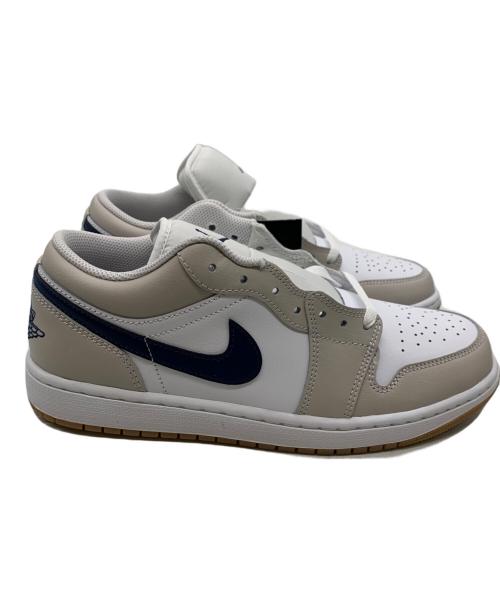NIKE（ナイキ）NIKE (ナイキ) AIR JORDAN 1 LOW ホワイト×ベージュ サイズ:27.5 未使用品の古着・服飾アイテム