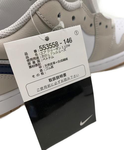 NIKE（ナイキ）NIKE (ナイキ) AIR JORDAN 1 LOW ホワイト×ベージュ サイズ:27.5 未使用品の古着・服飾アイテム