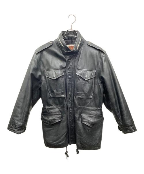 HARLEY-DAVIDSON（ハーレーダビッドソン）HARLEY-DAVIDSON (ハーレーダビッドソン) レザージャケット ブラック サイズ:38の古着・服飾アイテム