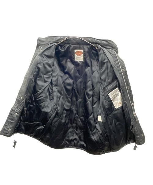 HARLEY-DAVIDSON（ハーレーダビッドソン）HARLEY-DAVIDSON (ハーレーダビッドソン) レザージャケット ブラック サイズ:38の古着・服飾アイテム