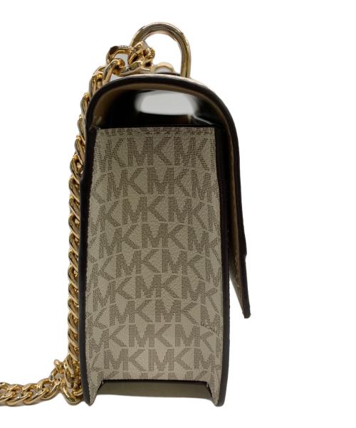 MICHAEL KORS（マイケル・コース）MICHAEL KORS (マイケル・コース) ショルダーバッグ ベージュ×ブラウンの古着・服飾アイテム