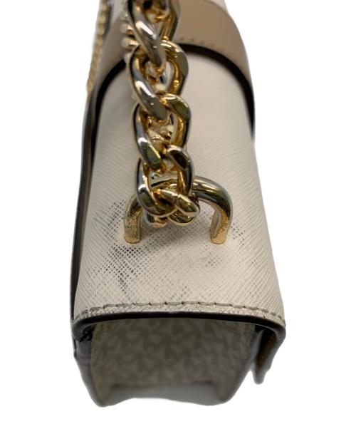 MICHAEL KORS（マイケル・コース）MICHAEL KORS (マイケル・コース) ショルダーバッグ ベージュ×ブラウンの古着・服飾アイテム