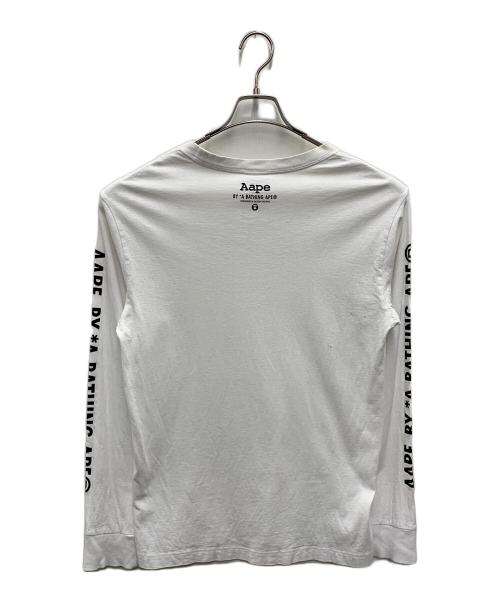 A BATHING APE（ア ベイシング エイプ）A BATHING APE (ア ベイシング エイプ) 長袖カットソー ホワイト サイズ:Mの古着・服飾アイテム