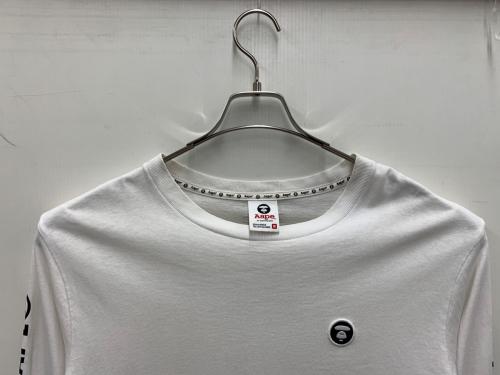 A BATHING APE（ア ベイシング エイプ）A BATHING APE (ア ベイシング エイプ) 長袖カットソー ホワイト サイズ:Mの古着・服飾アイテム