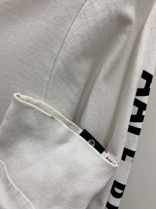 A BATHING APE（ア ベイシング エイプ）A BATHING APE (ア ベイシング エイプ) 長袖カットソー ホワイト サイズ:Mの古着・服飾アイテム