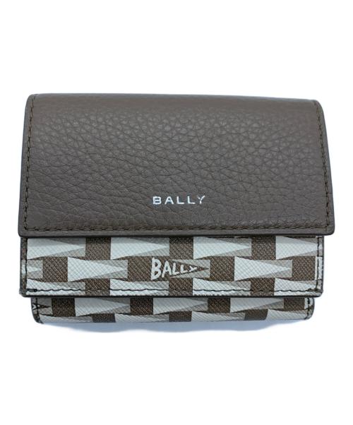 BALLY（バリー）BALLY (バリー) 3つ折り財布 ブラウン×ベージュの古着・服飾アイテム