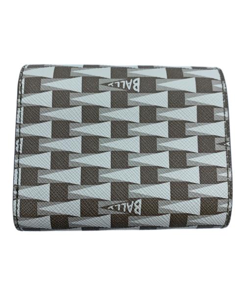 BALLY（バリー）BALLY (バリー) 3つ折り財布 ブラウン×ベージュの古着・服飾アイテム