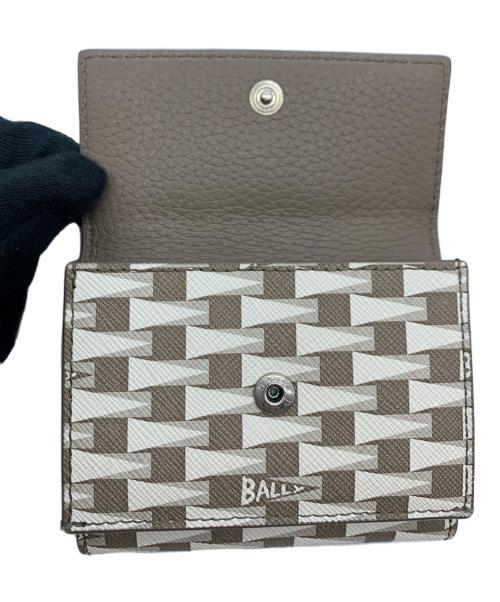 BALLY（バリー）BALLY (バリー) 3つ折り財布 ブラウン×ベージュの古着・服飾アイテム