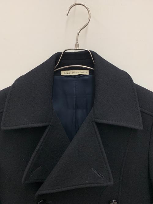 BALENCIAGA（バレンシアガ）BALENCIAGA (バレンシアガ) ウールPコート ブラック サイズ:44の古着・服飾アイテム
