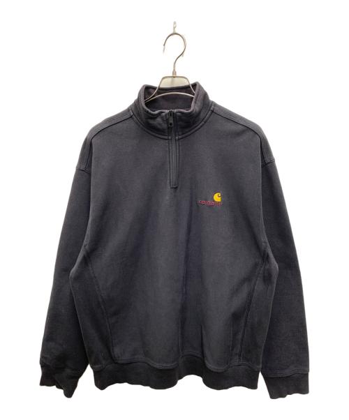 CarHartt（カーハート）CarHartt (カーハート) ハーフジップスウェット ブラック サイズ:XLの古着・服飾アイテム