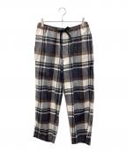 goldゴールド）の古着「COTTON NEL CHECK EASY PANTS」｜ブラウン×グレー