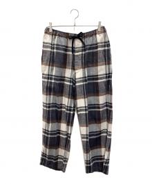 gold（ゴールド）の古着「COTTON NEL CHECK EASY PANTS」｜ブラウン×グレー