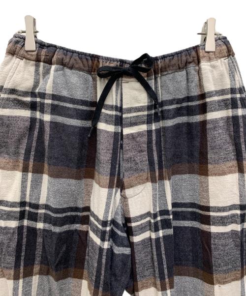 gold（ゴールド）gold (ゴールド) COTTON NEL CHECK EASY PANTS ブラウン×グレー サイズ:Mの古着・服飾アイテム