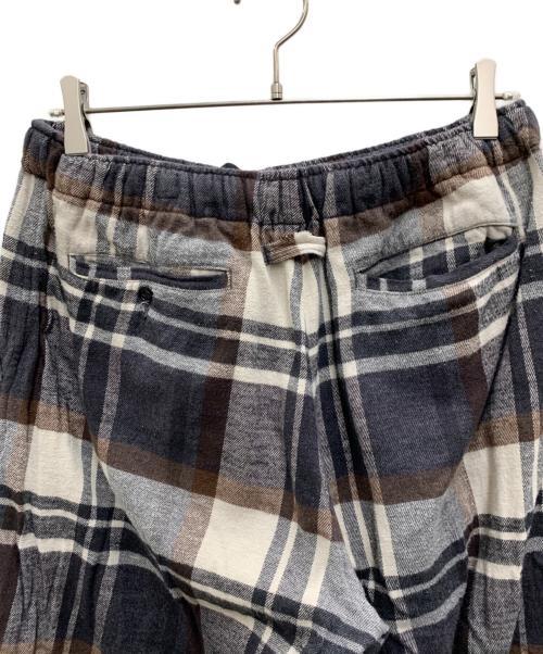 gold（ゴールド）gold (ゴールド) COTTON NEL CHECK EASY PANTS ブラウン×グレー サイズ:Mの古着・服飾アイテム