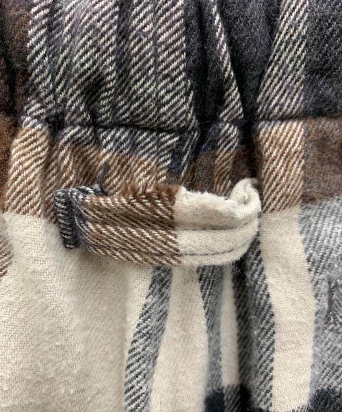 gold（ゴールド）gold (ゴールド) COTTON NEL CHECK EASY PANTS ブラウン×グレー サイズ:Mの古着・服飾アイテム