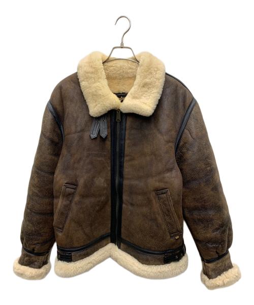 AVIREX（アヴィレックス）AVIREX (アヴィレックス) レザージャケット ブラウン サイズ:Lの古着・服飾アイテム
