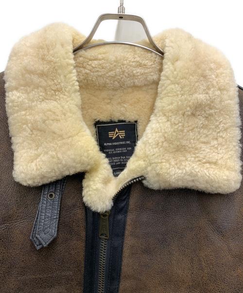 AVIREX（アヴィレックス）AVIREX (アヴィレックス) レザージャケット ブラウン サイズ:Lの古着・服飾アイテム