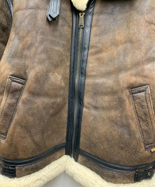 AVIREX（アヴィレックス）AVIREX (アヴィレックス) レザージャケット ブラウン サイズ:Lの古着・服飾アイテム