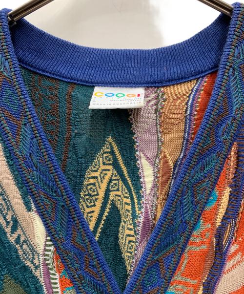 Coogi（クージー）Coogi (クージー) 3Dニットカーディガン マルチカラー サイズ:Lの古着・服飾アイテム