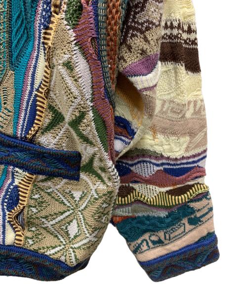 Coogi（クージー）Coogi (クージー) 3Dニットカーディガン マルチカラー サイズ:Lの古着・服飾アイテム