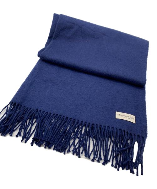 JOHNSTONS OF ELGIN（ジョンストンズオブエルガン）JOHNSTONS OF ELGIN (ジョンストンズオブエルガン) カシミヤマフラー ブルーの古着・服飾アイテム