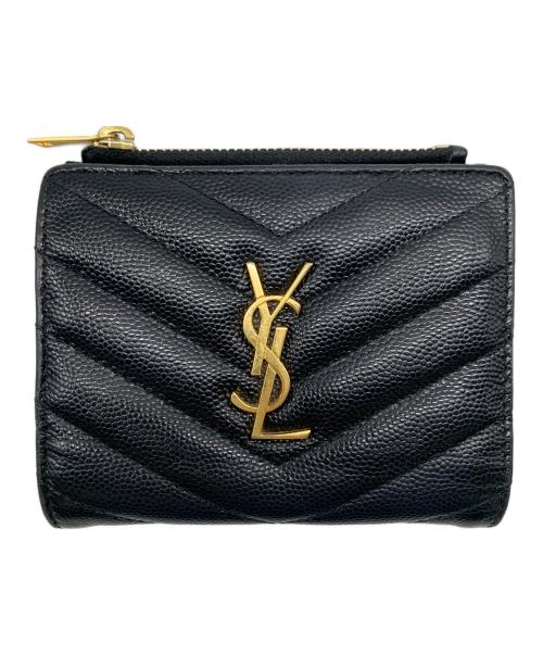 Saint Laurent Paris（サンローランパリ）Saint Laurent Paris (サンローランパリ) 2つ折り財布 ブラックの古着・服飾アイテム