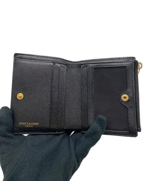 Saint Laurent Paris（サンローランパリ）Saint Laurent Paris (サンローランパリ) 2つ折り財布 ブラックの古着・服飾アイテム
