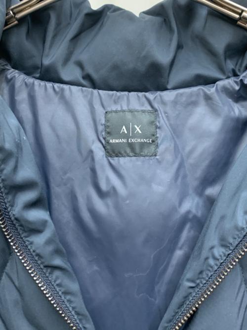 ARMANI EXCHANGE（アルマーニ エクスチェンジ）ARMANI EXCHANGE (アルマーニ エクスチェンジ) キルティングダウンジャケット ネイビー サイズ:Lの古着・服飾アイテム