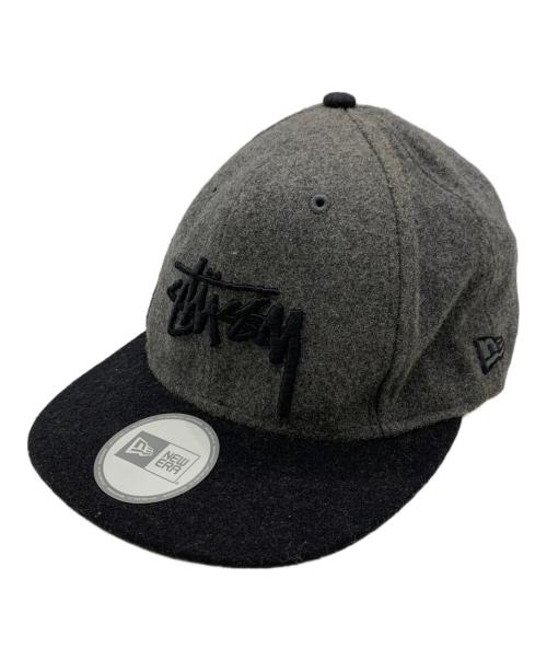 New Era（ニューエラ）New Era (ニューエラ) stussy (ステューシー) キャップ グレー サイズ:7 3/8の古着・服飾アイテム