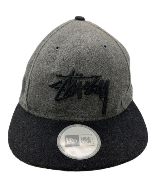 New Era（ニューエラ）New Era (ニューエラ) stussy (ステューシー) キャップ グレー サイズ:7 3/8の古着・服飾アイテム