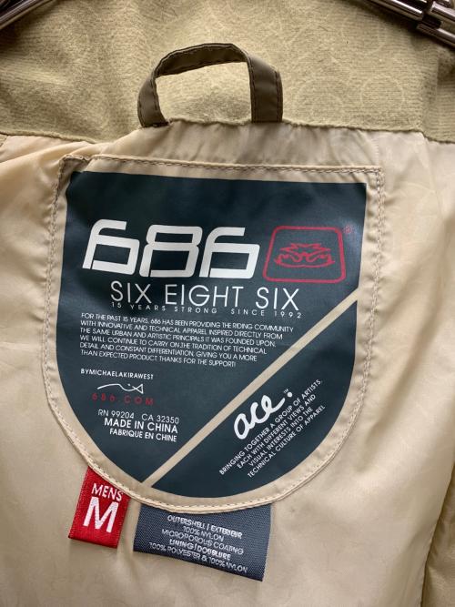 686（シックスエイトシックス）686 (686) スノーボードウェア(ジャケット) ベージュ サイズ:Mの古着・服飾アイテム