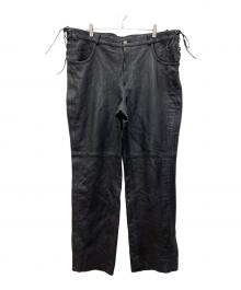 FIRST CLASSIC（ファーストクラシック）の古着「レザーパンツ」｜ブラック