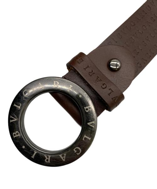 BVLGARI（ブルガリ）BVLGARI (ブルガリ) レザーベルト ブラウンの古着・服飾アイテム