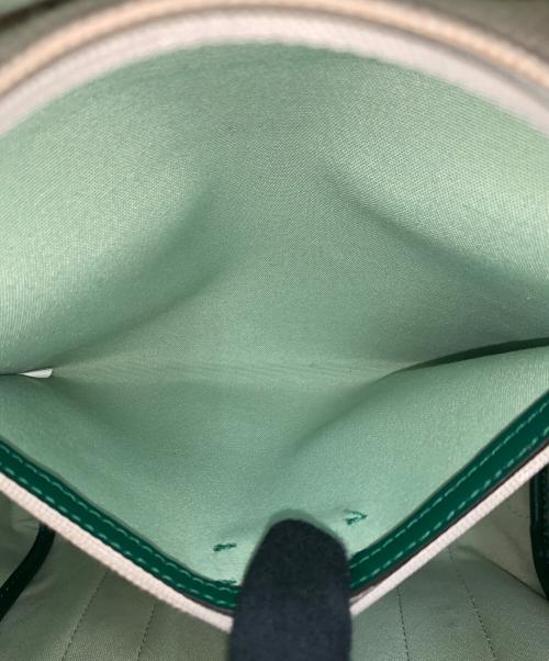 Kate Spade（ケイトスペード）Kate Spade (ケイトスペード) プレティキャンバススモールトートバッグ アイボリー×グリーンの古着・服飾アイテム