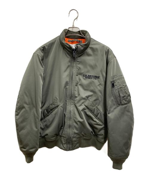 AVIREX（アヴィレックス）AVIREX (アヴィレックス) ステンシルジャケット カーキ×オレンジ サイズ:Lの古着・服飾アイテム