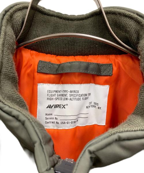 AVIREX（アヴィレックス）AVIREX (アヴィレックス) ステンシルジャケット カーキ×オレンジ サイズ:Lの古着・服飾アイテム