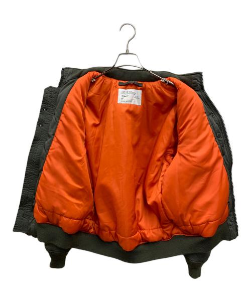 AVIREX（アヴィレックス）AVIREX (アヴィレックス) ステンシルジャケット カーキ×オレンジ サイズ:Lの古着・服飾アイテム