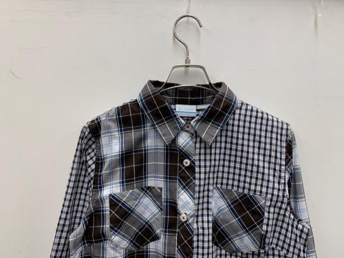 Columbia（コロンビア）Columbia (コロンビア) 長袖シャツ ブラウン×ブルー サイズ:Lの古着・服飾アイテム