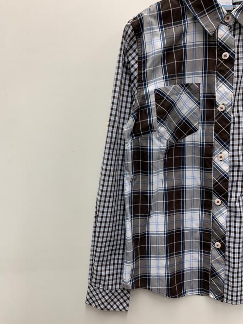 Columbia（コロンビア）Columbia (コロンビア) 長袖シャツ ブラウン×ブルー サイズ:Lの古着・服飾アイテム